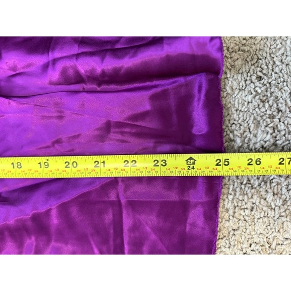 Helmut Lang Satin Silky Tank Top Fringe Cuff Sleeveless Purple Casual Top Size S - Picture 6 of 7